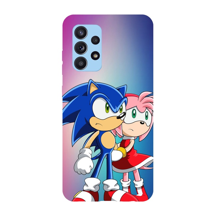 Husa compatibila cu Samsung Galaxy A72, Viceversa, model Sonic and Amy, Silicon, TPU