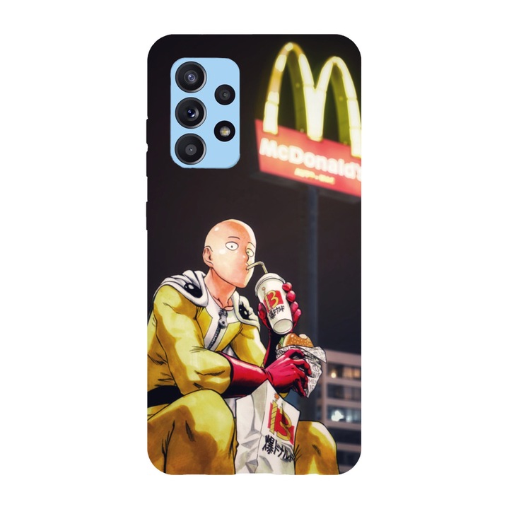 Husa compatibila cu Samsung Galaxy A53 5G, Viceversa, model Saimata Night Snack One Punch Man, Silicon, TPU