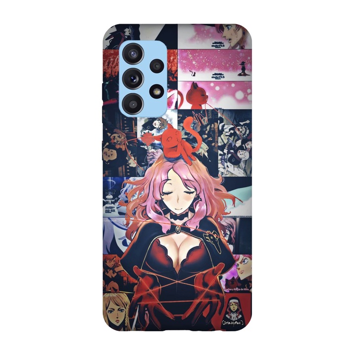 Husa compatibila cu Samsung Galaxy A22 4G, Viceversa, model Vannesa Black Clover, Silicon, TPU