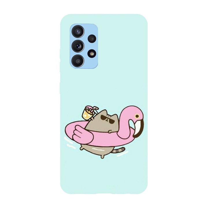 Husa compatibila cu Samsung Galaxy A53 5G, Viceversa, model Stay chill Pusheen, Silicon, TPU