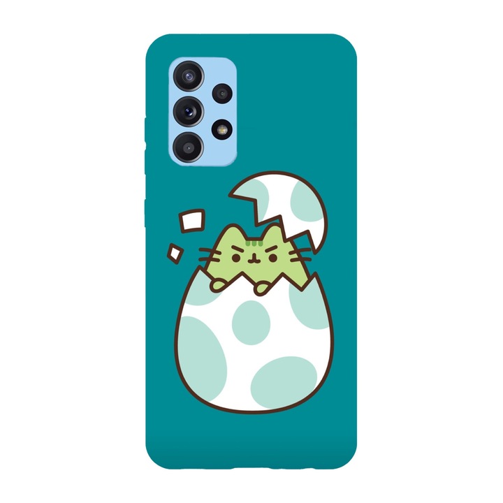 Husa compatibila cu Samsung Galaxy A72, Viceversa, model Pusheen Egg, Silicon, TPU