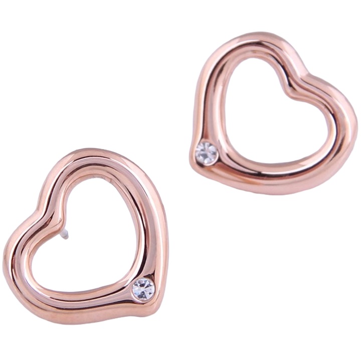 Fülbevaló, Izmael, cirkónium/cink ötvözet, rózsa arany