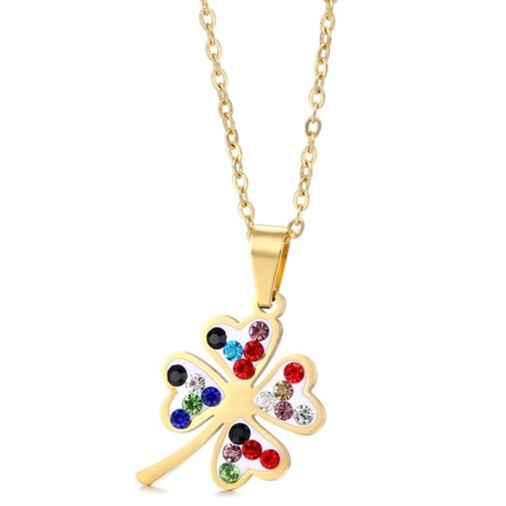 Колие с висулка, IZMAEL, Неръждаема стомана, Многоцветно