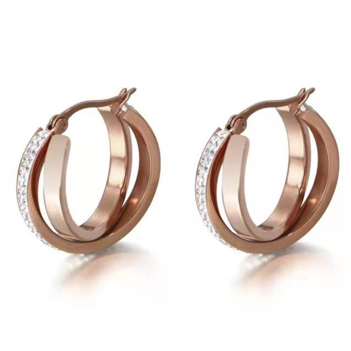 Fülbevaló, Izmael, Rozsdamentes acél, Rózsarany