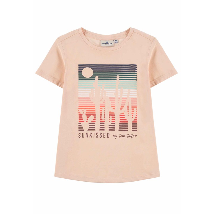 Lányoknak való póló, Tom Tailor, pamut, rózsaszín 554890, Rózsaszín