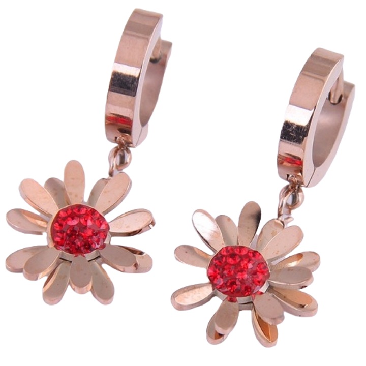 Fülbevaló, Izmael, Rozsdamentes acél, Rózsarany/Vörös