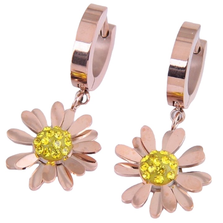 Fülbevaló, Izmael, Rozsdamentes acél, Rózsarany/Sárga