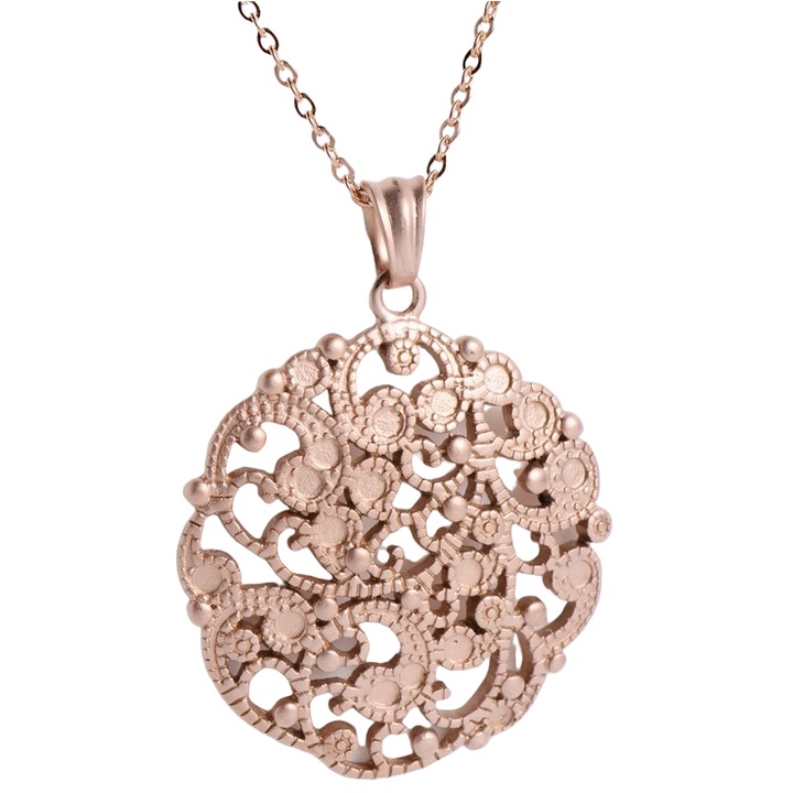 Nyaklánc medállal, IZMAEL, Rozsdamentes acél, Rózsaszín