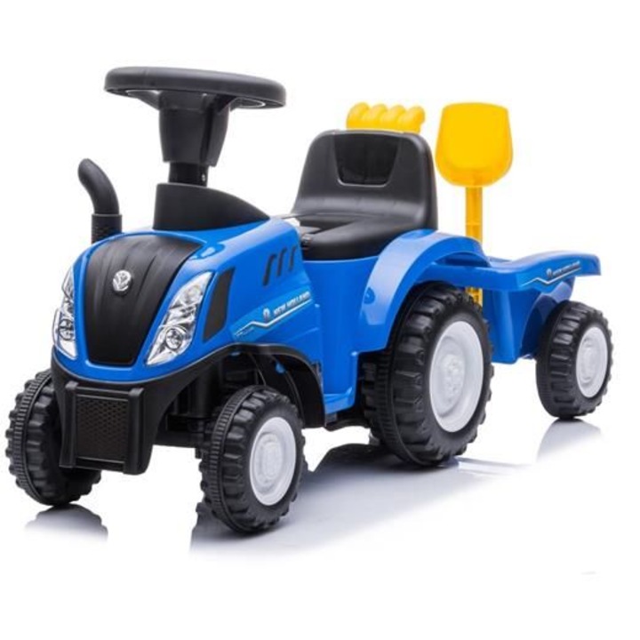 Tractor copii New Holland, Buddy Toys, Plastic, 91 x 29 x 44 cm, Albastru/Negru