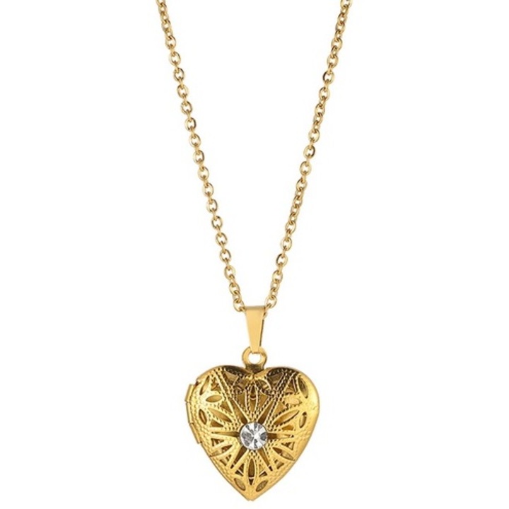 Colier cu pandantiv, IZMAEL, Inox, Auriu