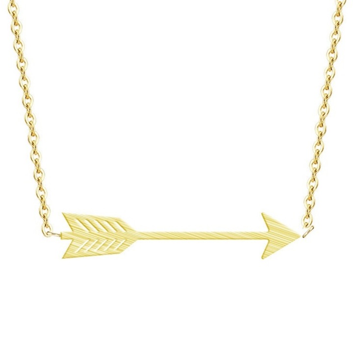 Колие с висулка, IZMAEL, Неръждаема стомана, Златист