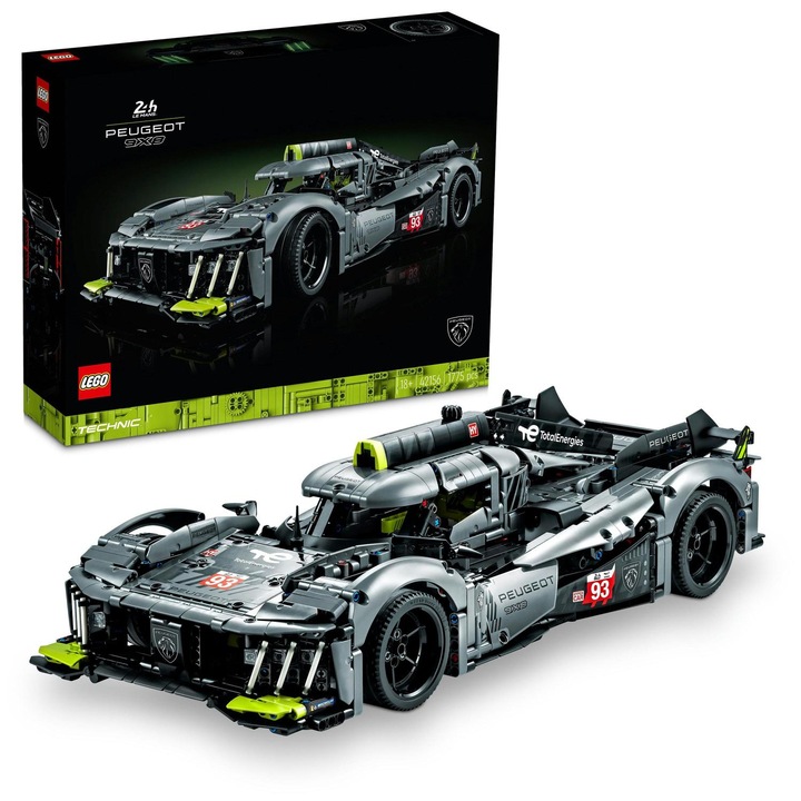 LEGO® Technic - PEUGEOT 9X8 24H Le Mans Hybrid Hypercar 42156, 1775 части