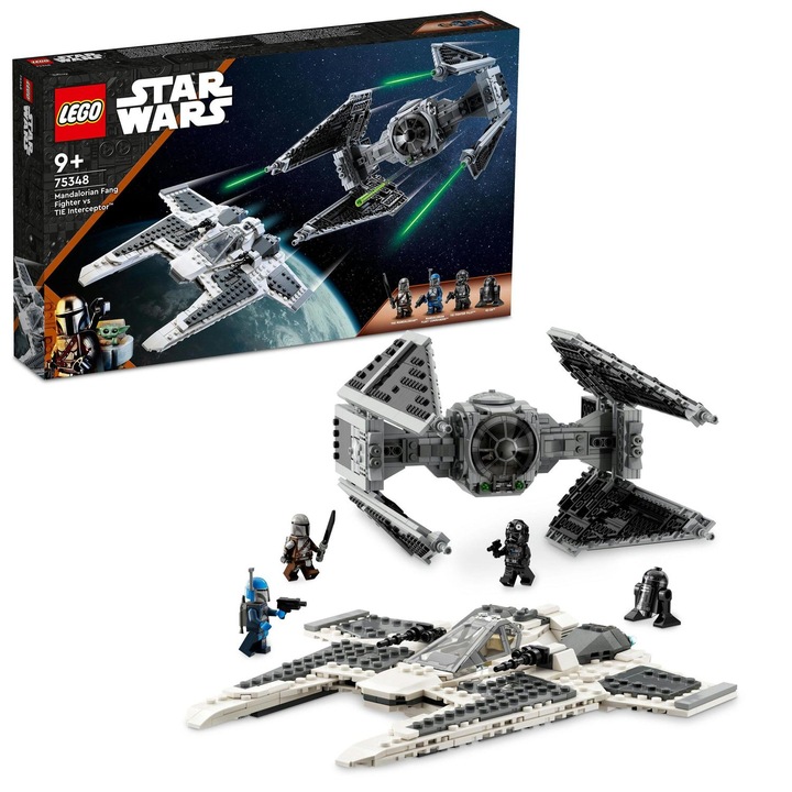 LEGO® Star Wars™ - Fang Fighter mandalorian vs TIE Interceptor™ 75348, 957 piese