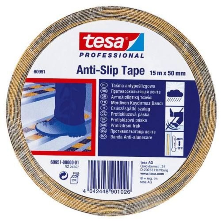 Banda Adeziva Antiderapanta Extra 50mm / 15m - Bicolor