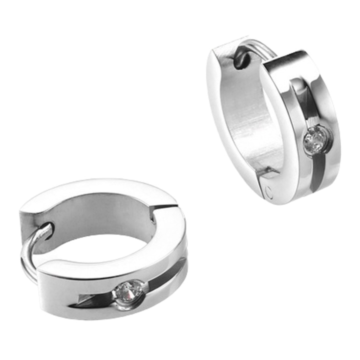 Női fülbevaló, Izmael, rozsdamentes acél, ezüst