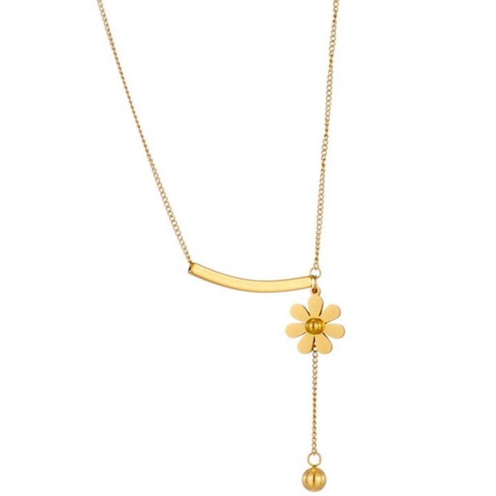 Colier cu pandantiv, IZMAEL, Inox, Auriu