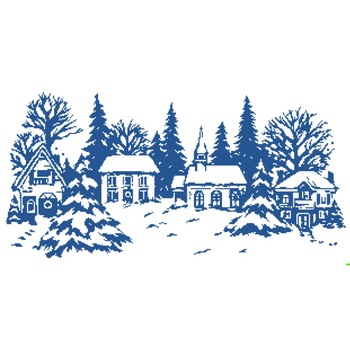 Crochiu de iarna - kit goblen cu diagrama alb-negru Crochiu de iarna - kit goblen cu diagrama alb-negru