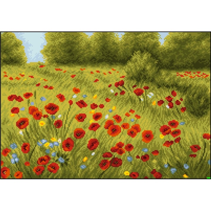 Dansul macilor - kit goblen cu diagrama color