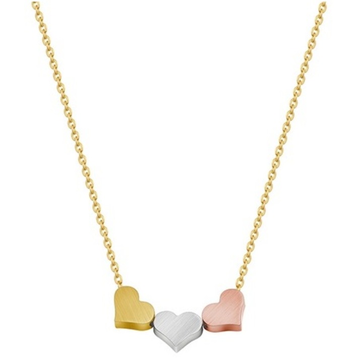 Colier cu pandantiv, IZMAEL, Inox, Auriu, Argintiu, Roz