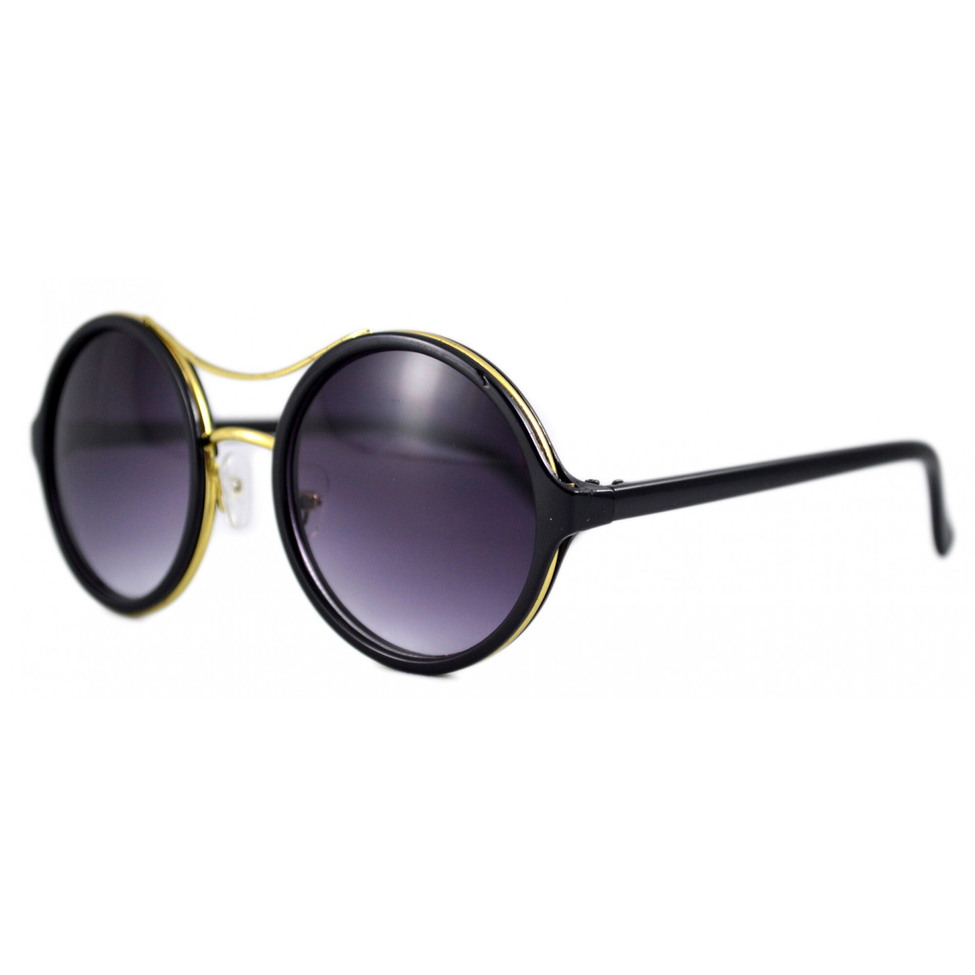 Ochelari de soare Rotunzi II Mov inchis cu Negru si Auriu