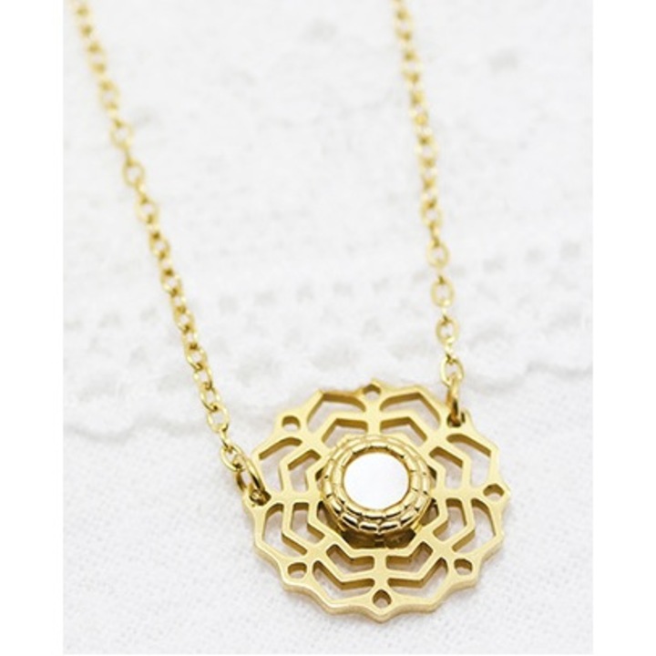 Colier cu pandantiv, IZMAEL, Inox, Auriu