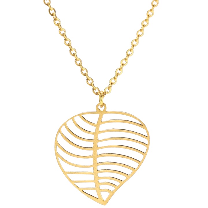 Colier cu pandantiv, IZMAEL, Inox, Auriu