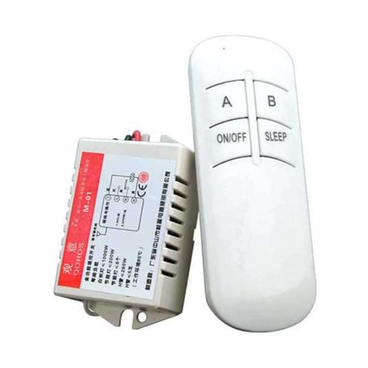 Intrerupator cu telecomanda wireless universala pentru lustra 2 canale