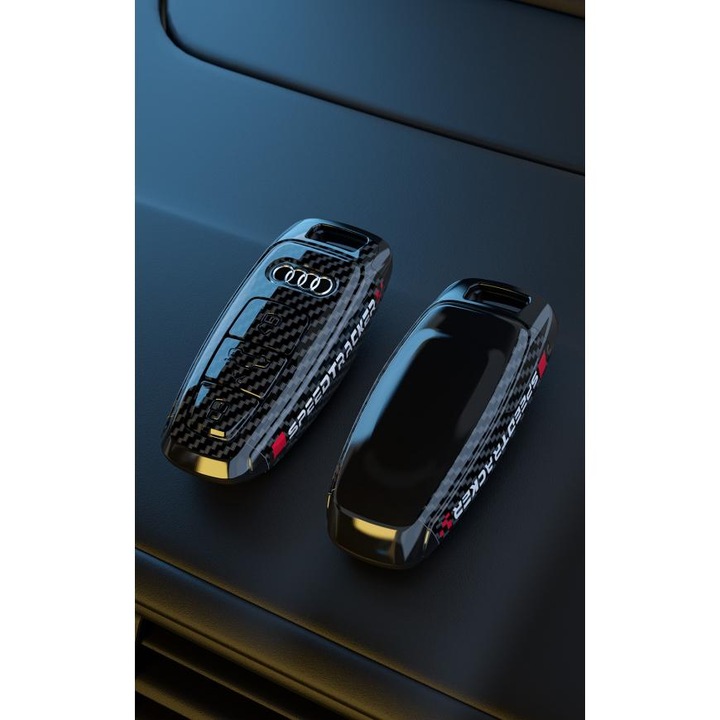 OEM Karbon kulcsvédő tok, Audi A3 A4 B9 A6 C8 A7 S7 4K A8 D5 S8 Q7 Q8 SQ8 E-tron 2018 2019 2020 2021