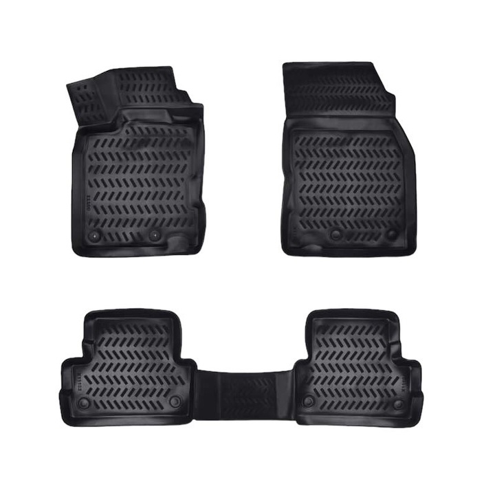 Set 5 covoare cauciuc tip tavita Renault Kadjar 2015 - 2022