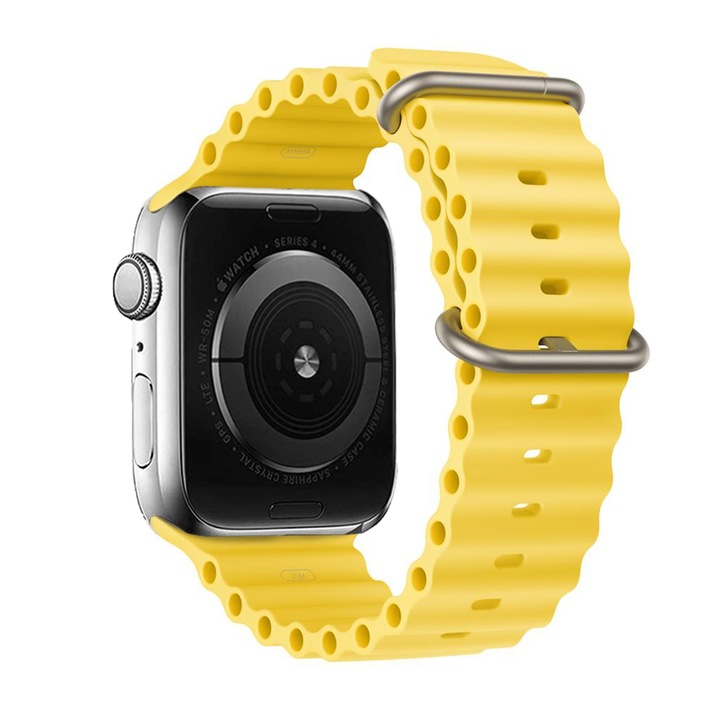 Szilikon szíj Apple Watch 42/44/45/49 sárga