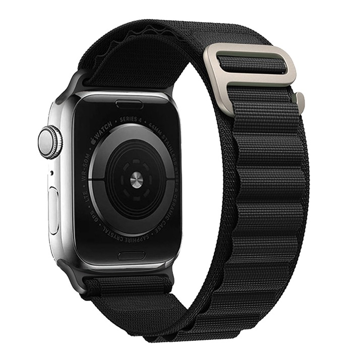 Apple Watch nylon szíj 42/44/45/49 fekete