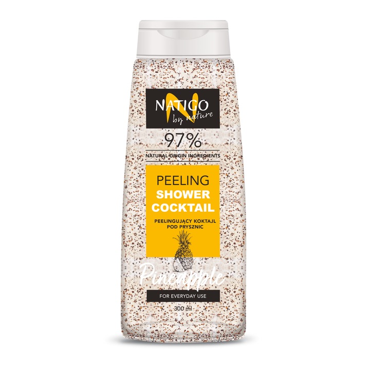 Hámlasztó tusfürdő - Natigo By Nature - Ananász kivonatú koktél - 97% természetes összetevők, 300 ml