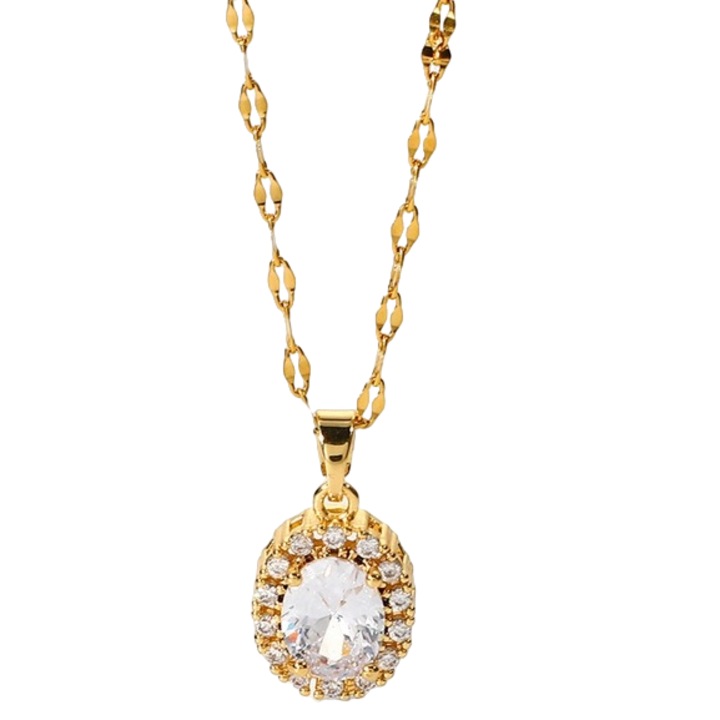 Colier cu pandantiv, IZMAEL, Inox, Auriu