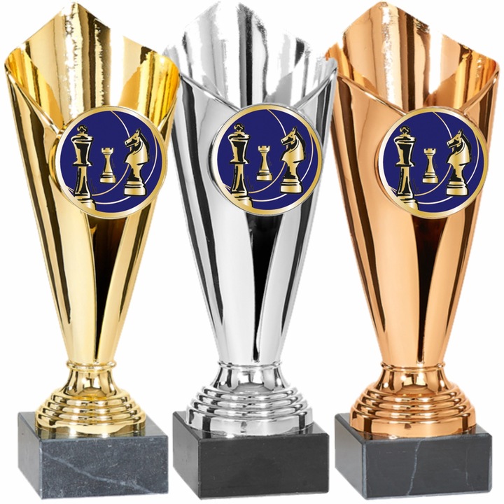 Set 3 Cupe Sah, Metal, Plastic, 24 cm