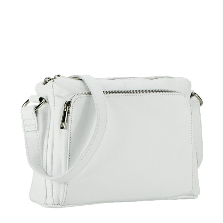Fehér valódi bőr táska B-8981 124 Fehér