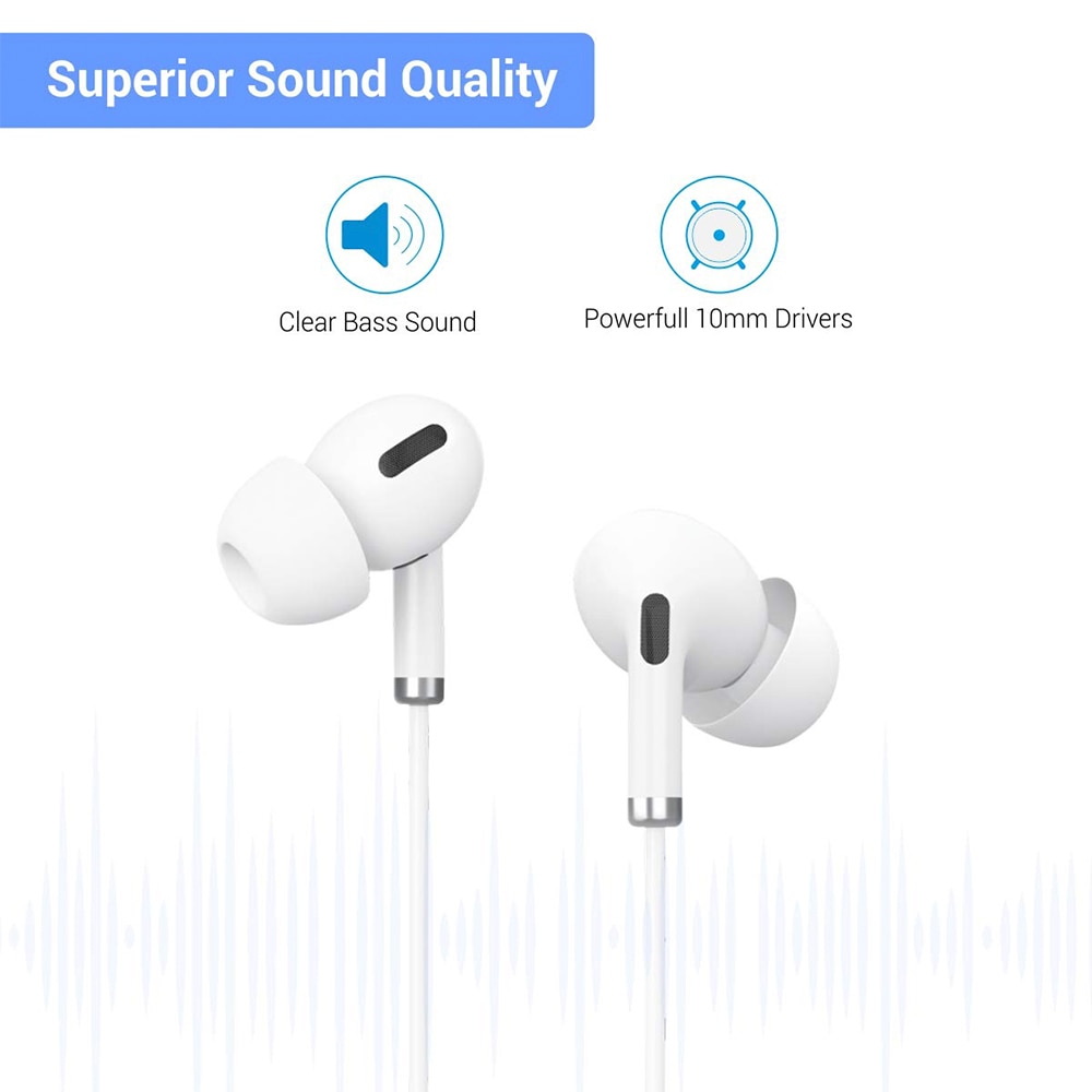 Casti audio cu fir, FONIX BlastCore, Stereo, in-ear, cu microfon, 3.5mm jack, Alb
