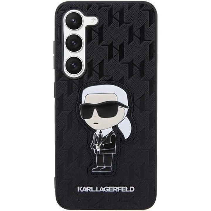 Кейс за Samsung Galaxy S23 Karl Lagerfeld saffiano monogram ikonik karl black