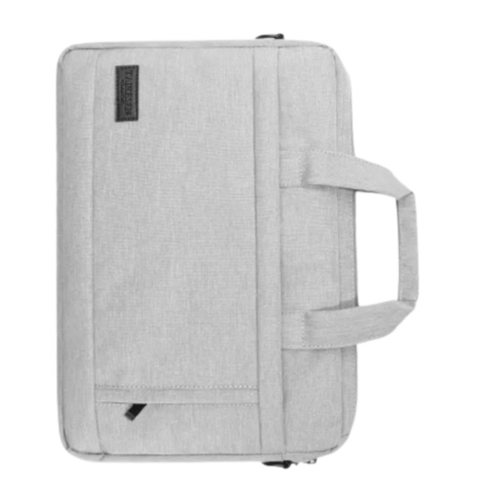 Geanta laptop TAIKESEN, material textil Oxford, 2 compartimente, compatibila cu Apple Macbook Pro (M2) 13.3 inch si Apple Macbook Pro (M2) 14.2 inch, culoarea gri