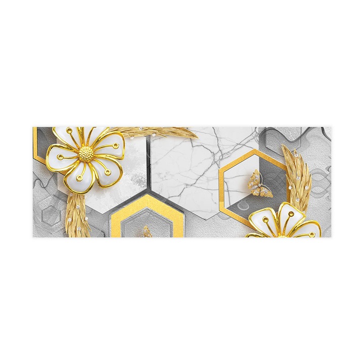 Fototapet autoadeziv, Lavabil, 3d Geometric Nature, 200x540 cm