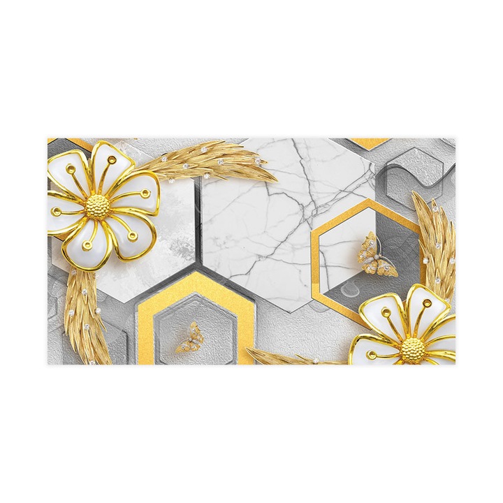 Öntapadó 3d tapéta, Mosható, 3d Geometric Nature, 200x360