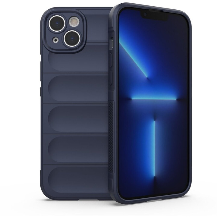 Калъф Magic Shield, съвместим с iPhone 14 Plus тъмносин