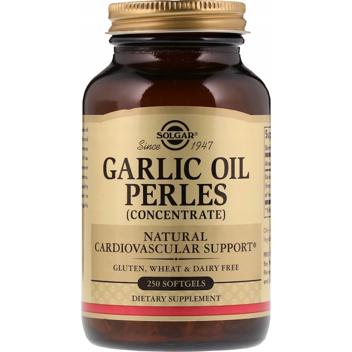 Supliment alimentar, Solgar Ulei de usturoi Perles, 250 capsule