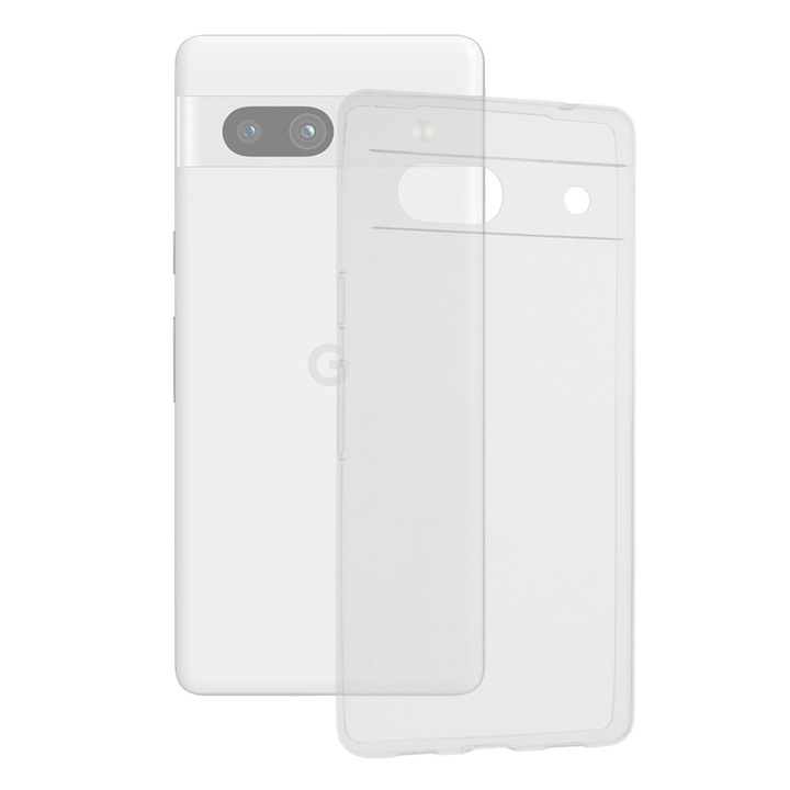 Кейс за Google Pixel 7a, Techsuit Clear Silicone, Transparent
