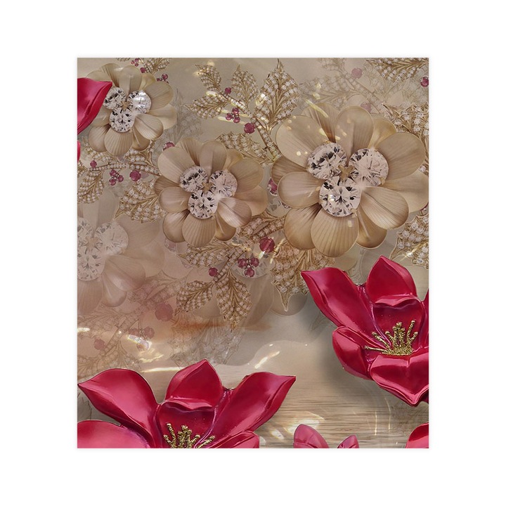 Fototapet autoadeziv, Lavabil, Diamond Flowers, 200x180 cm