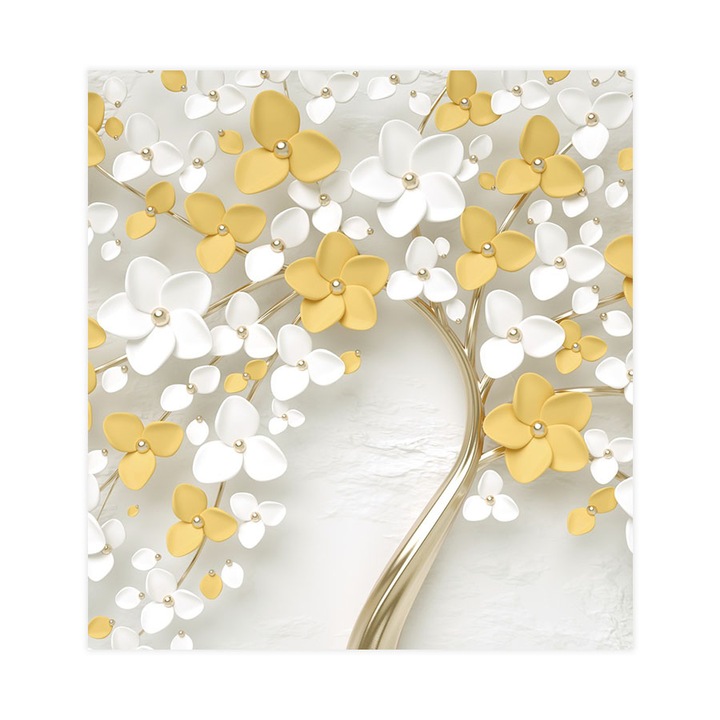 Öntapadó 3d tapéta, Mosható, Delicate Golden Tree, 255x240
