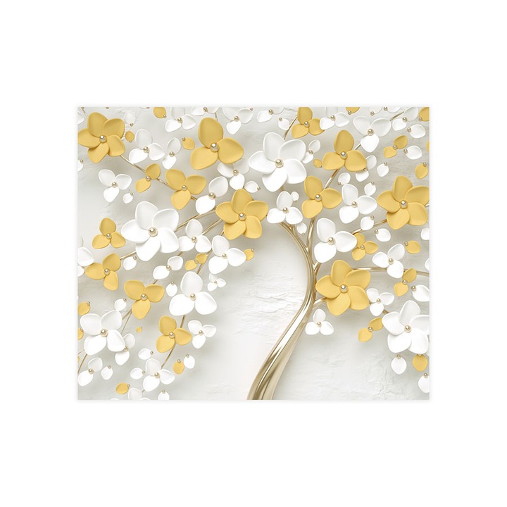 Öntapadó 3d tapéta, Mosható, Delicate Golden Tree, 150x180