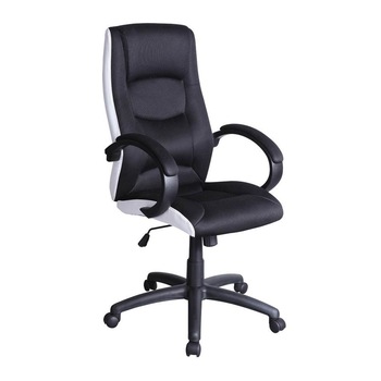 Scaun directorial SL Q041 alb-negru Scaun directorial SL Q041 alb-negru