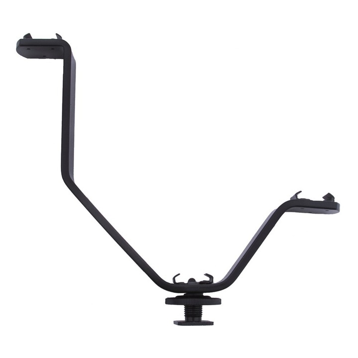 Suport triplu v-type pentru accesorii cu patina