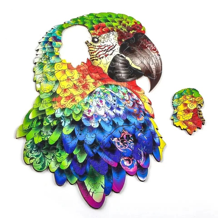 Fajáték puzzle, Papagáj, 94 darab