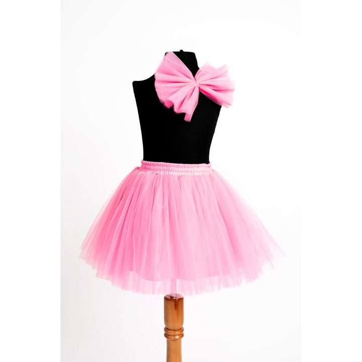 Fusta Tulle Fete cu Funda Detasabila, Roz